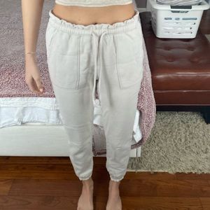 tan Abercrombie jogger sweatpants